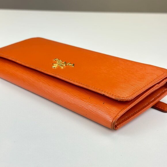 Prada Orange Leather Wallet - Picture 4 of 8